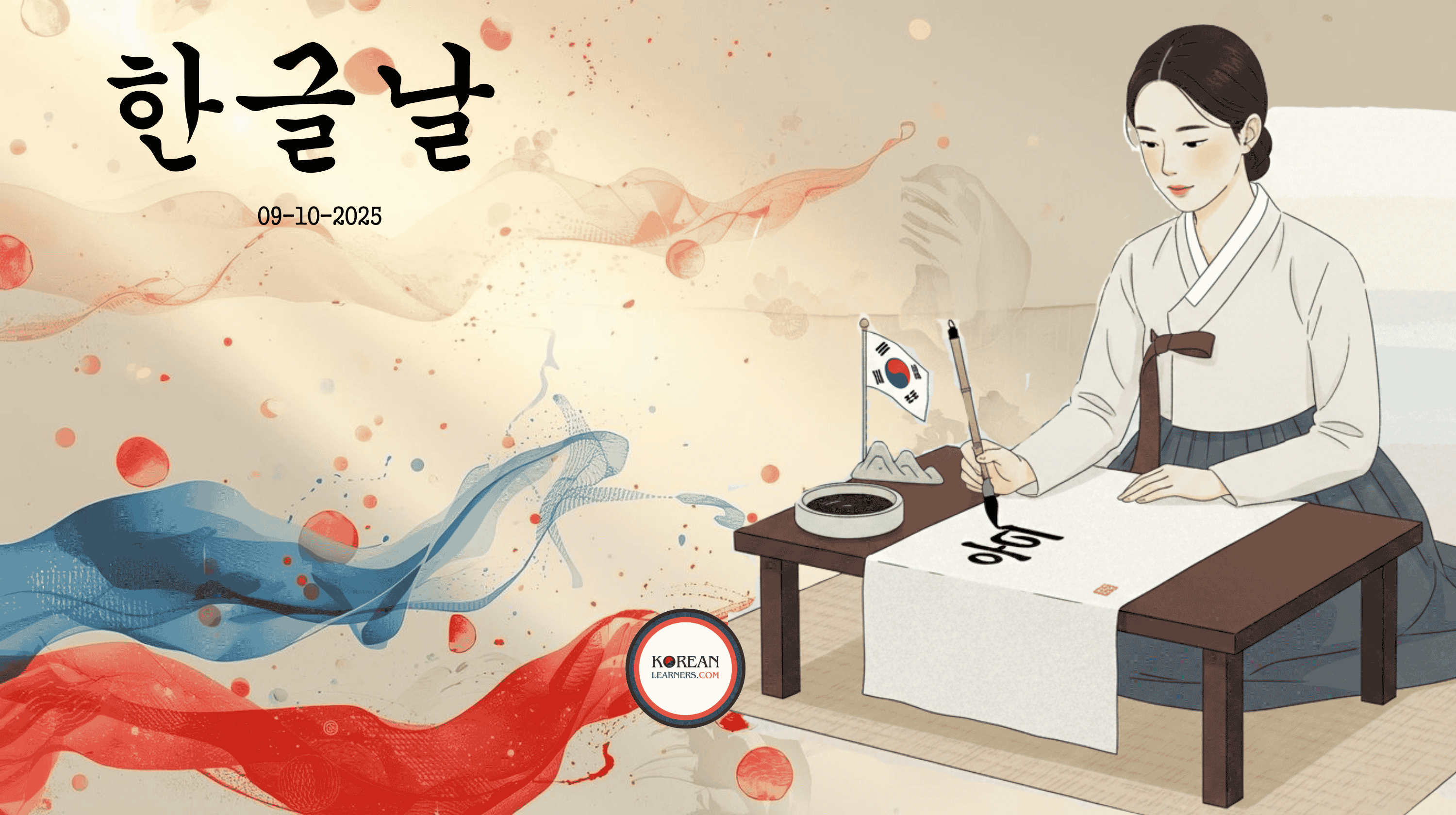 Celebrating Hangul Day with Art and Expression: Korean Calligraphy Workshop at KoreanLearners Institute